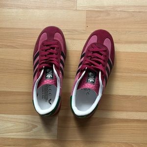 Pink Adidas (Gucci collab) Gazelle sneakers